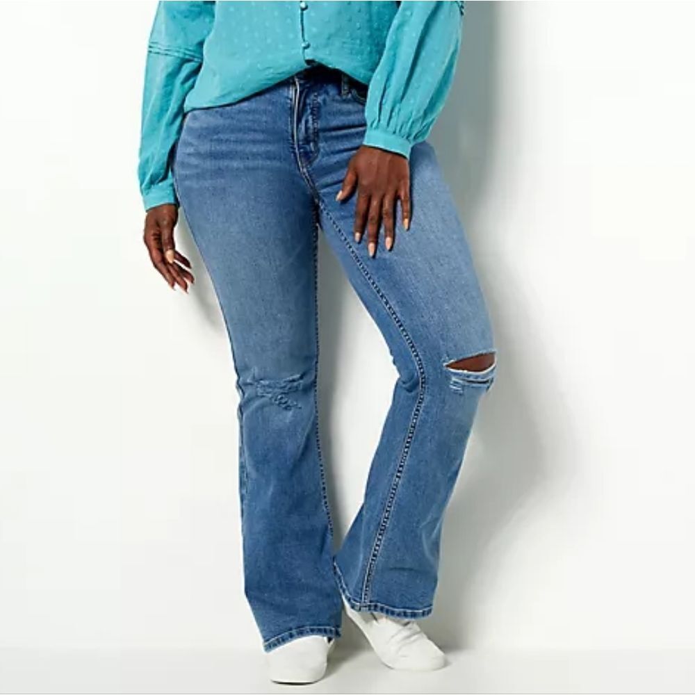 Candace Cameron Bure Pacific Denim Flare Jeans Size 0P